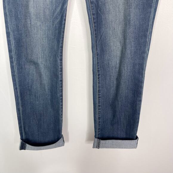 Kut from The Kloth Size 4 Boyfriend Straight Leg Jeans Cuffed Bottom Medium Wash - Picture 4 of 9